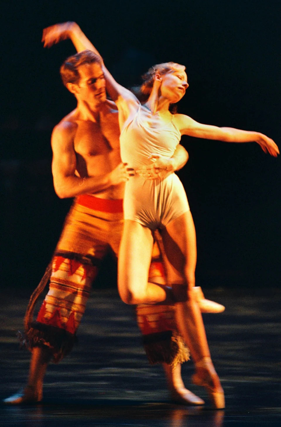 Amanda McKerrow rehearses with her husband, John Gardner, for the world premiere of Septime Webre's "Juanita and Alicia" at the Kennedy Center in 1999, Webre's first year as Washington Ballet's artistic director. McKerrow began her career as a teen at the Washington Ballet. - (Gerald Martineau/The Washington Post)