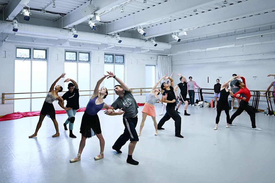 Dancers rehearse "The Art of War," part of the Washington Ballet's  "Go-Go 50" program. - (Matt McClain/For The Washington Post)
