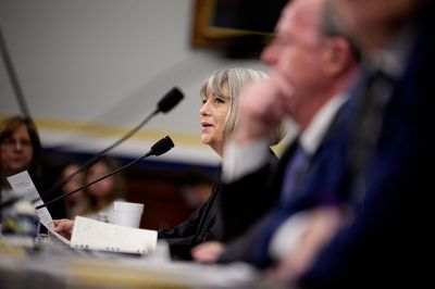 WASHINGTON, DC - JULY 21: National Museum of American History Director Dr. Anthea Hartig speaks during an Oversight and Government Reform subcommittee on Delivering on Government Efficiency hearing on Capitol Hill on July 21, 2026 in Washington, DC. The hearing titled, "Rewriting American History: Examining the Smithsonian's Efforts to Reshape the Past," is being held as the White House began an investigation into the Smithsonian last year and has recently put out a report alleging political activism. (Photo by Andrew Harnik/Getty Images)
