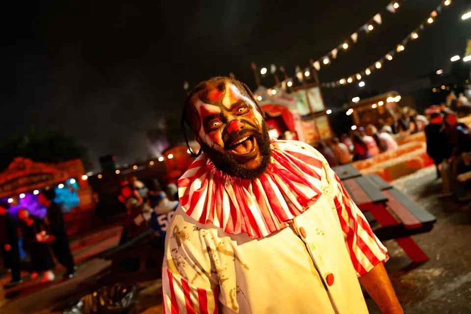 Scare actors roam the grounds of the Queen Mary's Dark Harbor.